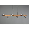 Suspension Trio Marley Écru, Nickel mat, 6 lumières