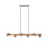 Suspension Trio Marley Écru, Nickel mat, 6 lumières