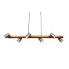 Suspension Trio Marley Écru, Nickel mat, 6 lumières