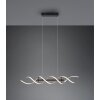 Suspension Trio Sequence LED Aluminium, Noir, 1 lumière