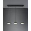 Suspension Trio Tray LED Noir, 3 lumières