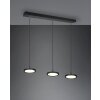 Suspension Trio Tray LED Noir, 3 lumières