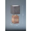 Lampe de table Fischer & Honsel Bronco Couleur bois, 1 lumière