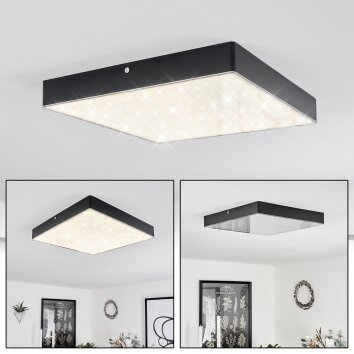 Plafonnier  Mentque LED Noir, 1 lumière