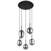 Suspension Globo BLACKY Noir, 5 lumières