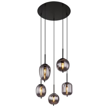 Suspension Globo BLACKY Noir, 5 lumières