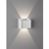 Applique murale Fischer & Honsel Wall LED Argenté, 2 lumières