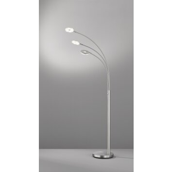 Lampadaire Fischer & Honsel Dent LED Nickel mat, 3 lumières