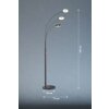 Lampadaire Fischer & Honsel Dent LED Noir, 3 lumières