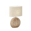 Lampe de table Fischer & Honsel Tobse Couleur bois, 1 lumière