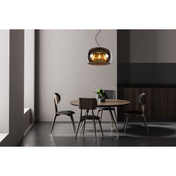 Suspension Lucide OLIVIA Noir, 3 lumières