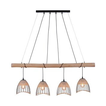 Suspension Leuchten-Direkt REED Noir, 4 lumières