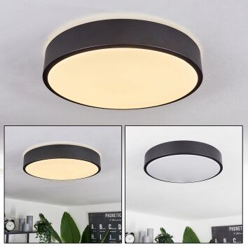 Plafonnier  Samaira LED Noir, 1 lumière