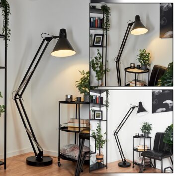 Lampadaire  Estancarbon Noir, 1 lumière