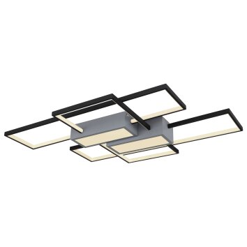 Plafonnier Globo AIGINA LED Noir, 1 lumière, Télécommandes