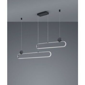 Suspension Trio Grant LED Aluminium, 1 lumière