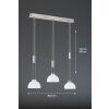 Suspension Fischer & Honsel Avignon LED Nickel mat, 3 lumières