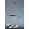 Suspension Fischer & Honsel Orell LED Anthracite, 1 lumière