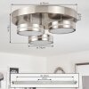 Plafonnier  Huallilemu LED Nickel mat, 3 lumières