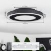 Plafonnier  Audrieu LED Noir, Blanc, 2 lumières