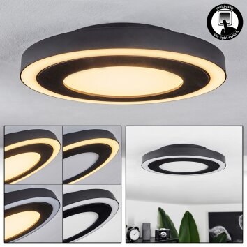 Plafonnier  Audrieu LED Noir, Blanc, 2 lumières