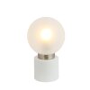 Lampe de table Globo MARKA Nickel mat, Blanc, 1 lumière