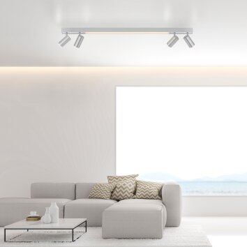 Plafonnier Paul Neuhaus PURE-LINES LED Aluminium, 1 lumière, Télécommandes