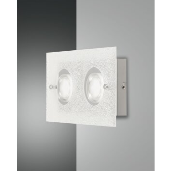 Applique murale Fabas Luce Bali LED Argenté, 2 lumières