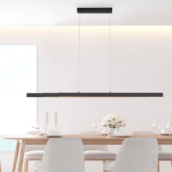 Suspension Leuchten-Direkt LUZI LED Anthracite, 3 lumières