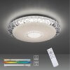 Plafonnier Leuchten-Direkt LUCCA LED Blanc, 1 lumière, Télécommandes