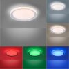 Plafonnier Leuchten-Direkt LOLAsmart-LENI LED Argenté, 1 lumière, Télécommandes, Changeur de couleurs