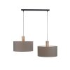 Suspension Leuchten-Direkt LINEN Écru, Noir, 2 lumières