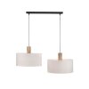 Suspension Leuchten-Direkt LINEN Écru, Noir, 2 lumières