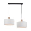 Suspension Leuchten-Direkt LINEN Écru, Noir, 2 lumières