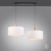 Suspension Leuchten-Direkt LINEN Écru, Noir, 2 lumières