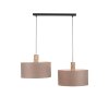 Suspension Leuchten-Direkt LINEN Écru, Noir, 2 lumières