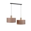 Suspension Leuchten-Direkt LINEN Écru, Noir, 2 lumières