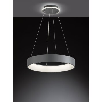 Suspension Wofi-Leuchten SHAY LED Gris, 1 lumière