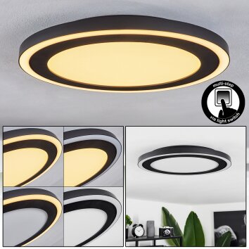 Plafonnier  Audrieu LED Noir, 2 lumières