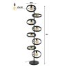 Lampadaire  Hover Anthracite, 8 lumières