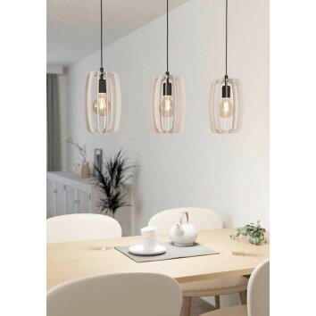 Suspension Eglo BAJAZZARA Noir, 3 lumières