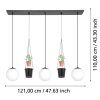 Suspension Eglo RONDO Noir, 3 lumières