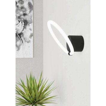 Applique murale Eglo CARANACOA LED Noir, 1 lumière