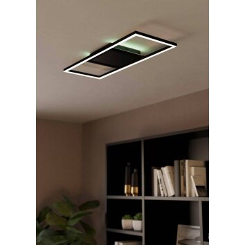 Plafonnier Eglo CALAGRANO-Z LED Noir, 1 lumière, Changeur de couleurs