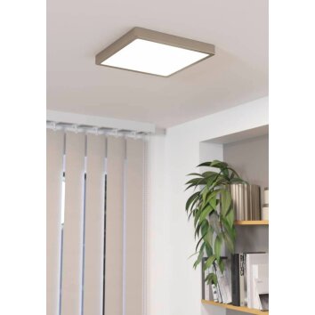 Plafonnier Eglo FUEVA LED Nickel mat, 1 lumière