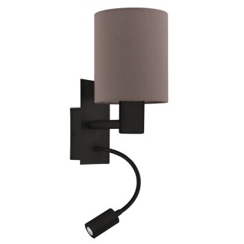 Applique murale Eglo PASTERI LED Noir, 2 lumières