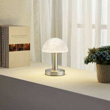 Lampe de table Trio Fynn 2 Nickel mat, 1 lumière