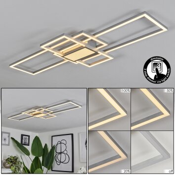 Plafonnier  Longos LED Aluminium, 1 lumière