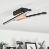 Plafonnier  Meiral LED Bois clair, Noir, 2 lumières