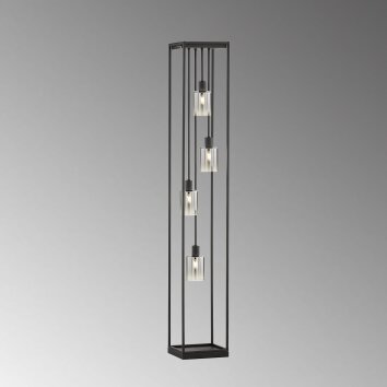 Lampadaire Fischer & Honsel Iska Noir, 4 lumières